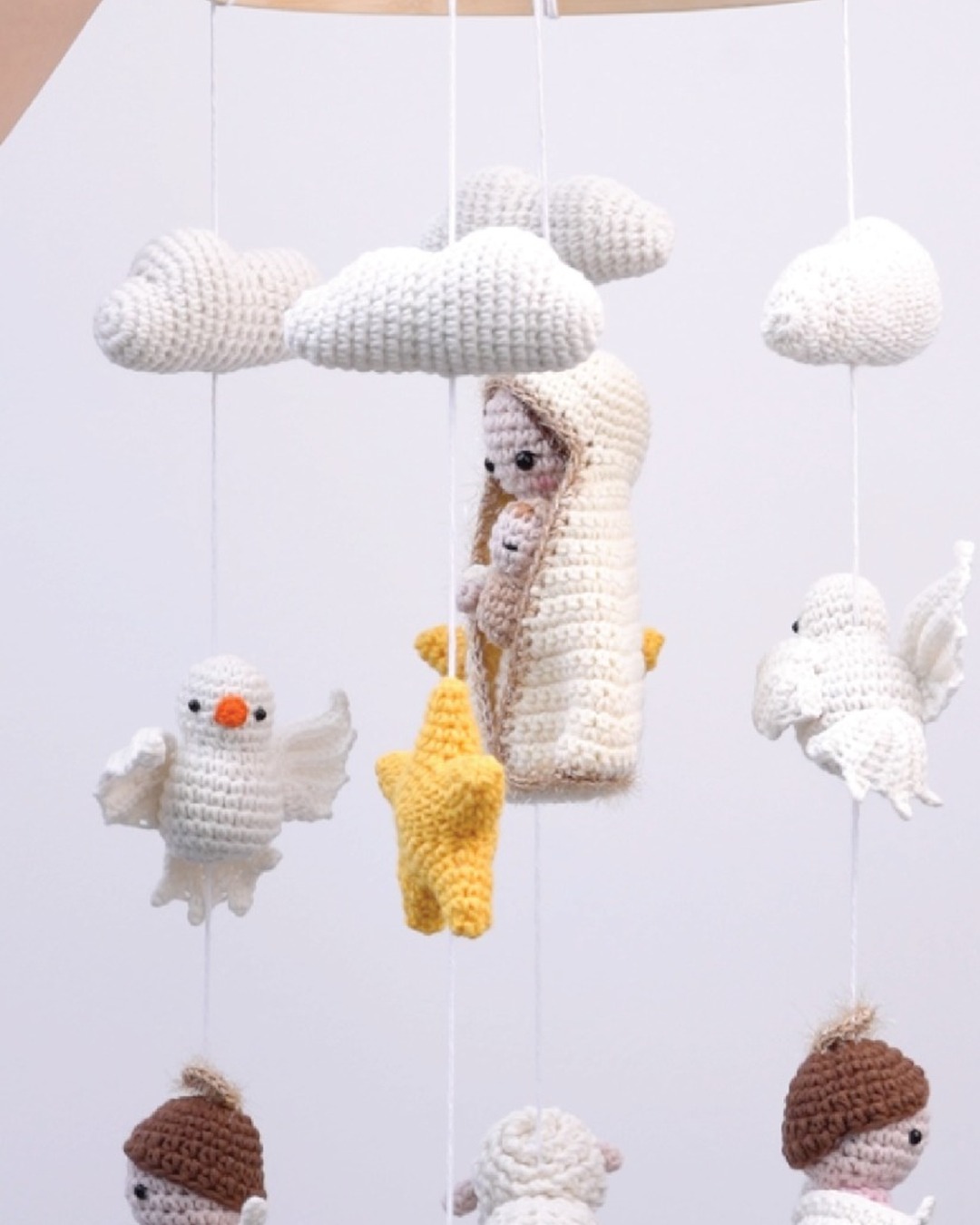 Little Blessings Mary mobile — closer view